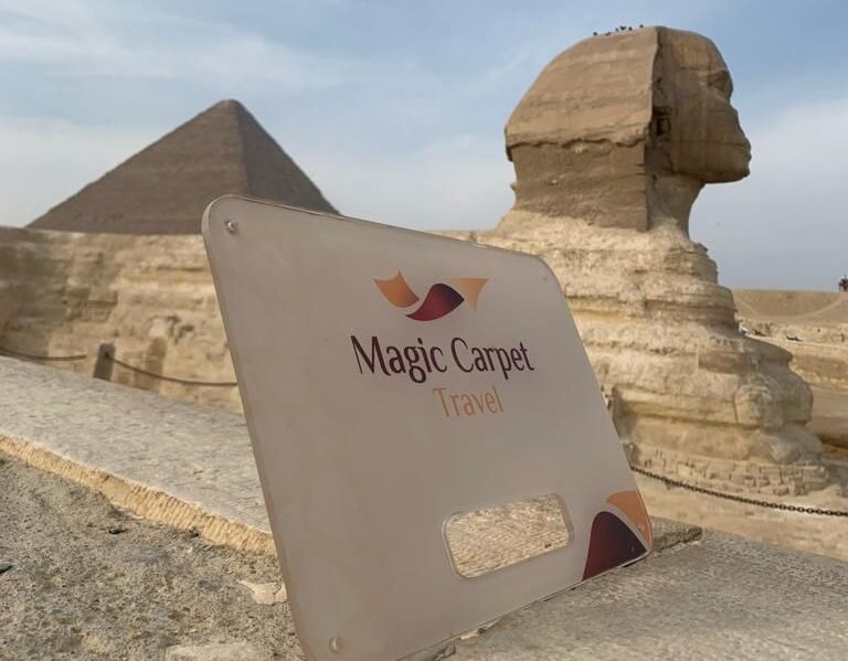 The great pyramids and the Sphinx
